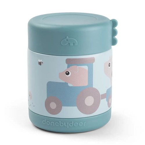 Done by Deer Food Flask 300 ml Tiny Farm Blue 1251722