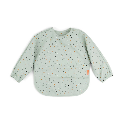Done by Deer Sleeved Bib with Pocket Happy Dots Green 1323913