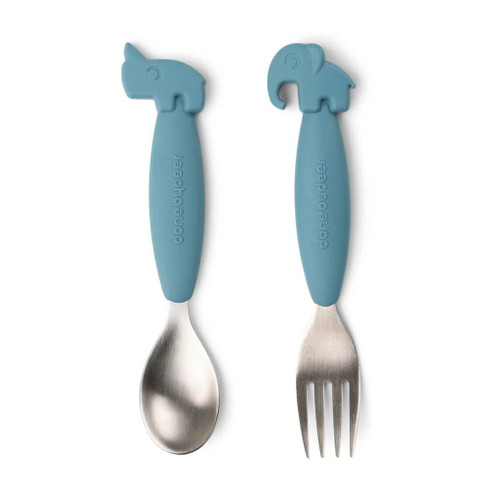 Done by Deer Spoon and Fork Deer Friends Blue 1126972