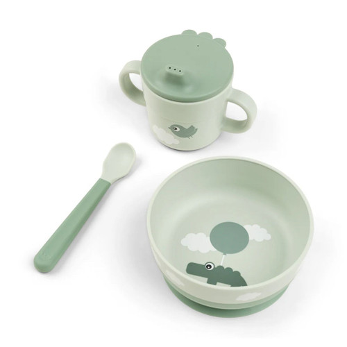 Done by Deer Primeiro Conjunto de Refeição Foodie Happy Clouds Green 1596513