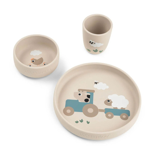 Done by Deer Stick&Stay Mealtime Set Tiny Farm Sand 1569869