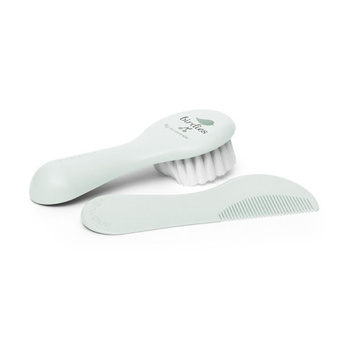 Suavinex Comb and Brush Set Birdies Green