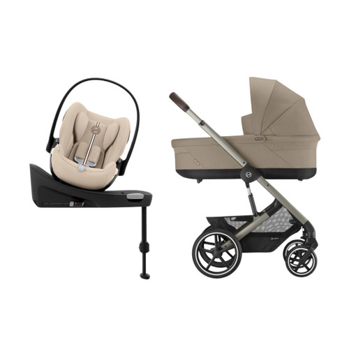 Cybex BALIOS S LUX Pack + Carrycot + CLOUD G3 i-Size + G3 Rotating ISOFIX Base Almond Beige
