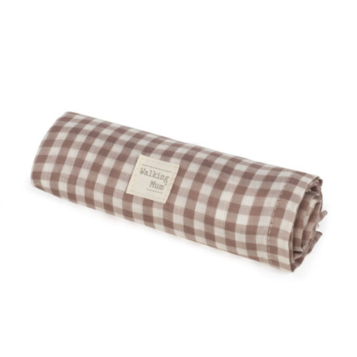 Walking Mum Muslin 120x120 Praliné Vichy Moka 1120800712
