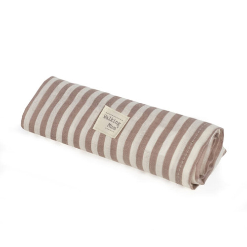 Walking Mum Muslin 120x120 Praliné Stripes Moka 1120800714
