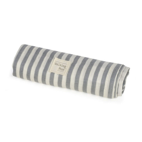 Walking Mum Muslin 120x120 Praliné Stripes Matcha 1120800715