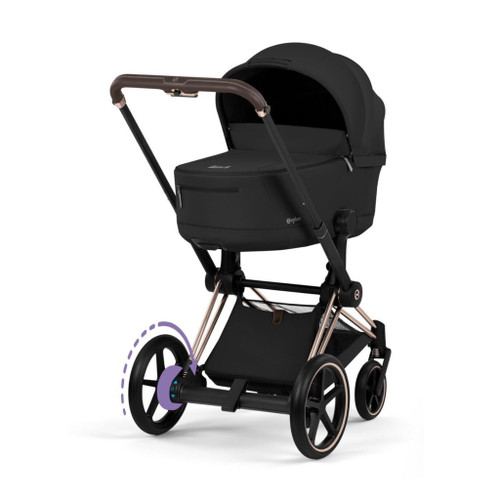Cybex Comfort Carrinho ePRIAM 2026 Rosegold + Alcofa Lux Sepia Black