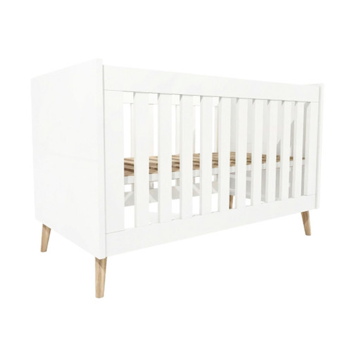 IKID Cama de Grades Firenze Branco e Natural 140x70