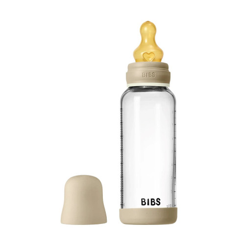 BIBS Biberão Vidro Tetina Redonda Fluxo Médio Vanilla Glow 240ml