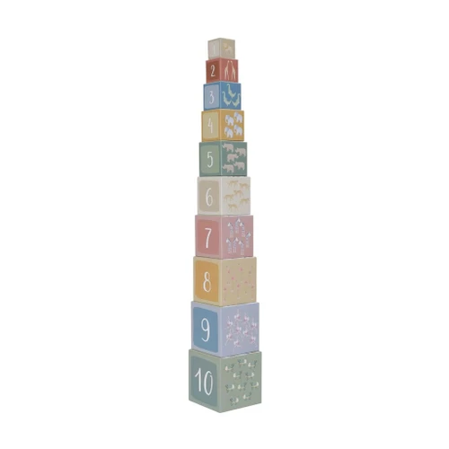 Little Dutch Cubos de Empilhar em Cartão Safari Friends +18M LD7439
