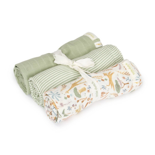 Little Dutch 3 Fraldas Musselina 70x70 Safari Wonders Multicolor TE52306047