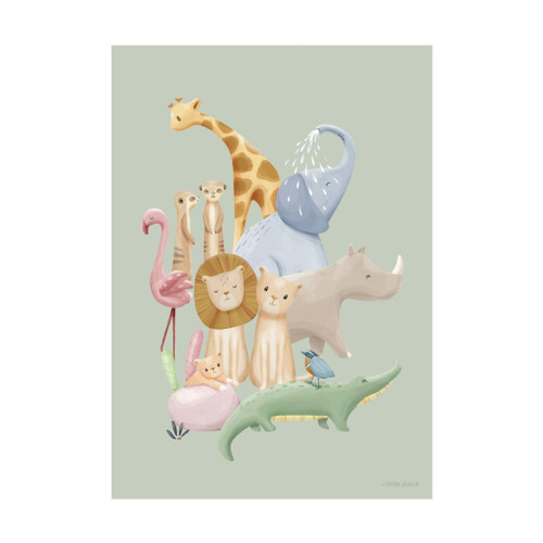 Little Dutch Poster A3 Safari Friends PW10205047