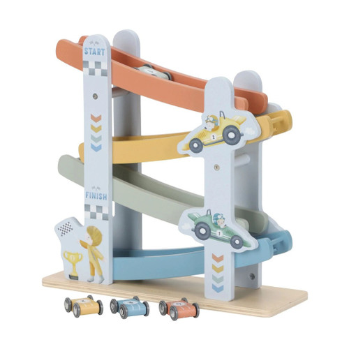 Little Dutch Rampa com Carros de Corrida em Madeira Azul +18M LD2549