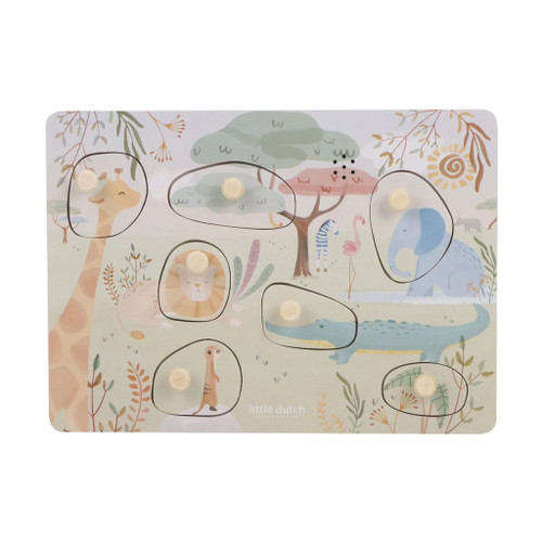 Little Dutch Puzzle com Som em Madeira Safari Friends +12M LD7440