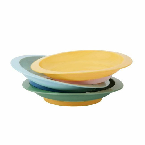 Badabulle 3 Colourful Plates with Non-Slip Base B005214