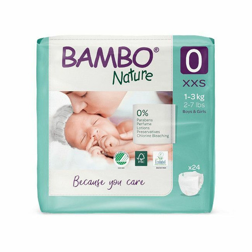 Bambo Nature Eco Disposable Nappies Premature 1-3Kg 24 pcs