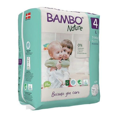 Bambo Nature Nappies Size 4 L 7-14Kg 24 pcs