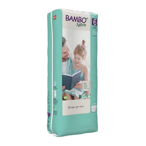 Bambo Nature Fraldas Tamanho 6 XXL +16Kg 40 Unidades Bambo Nature Nappies Size 6 XXL +16Kg 40 pcs