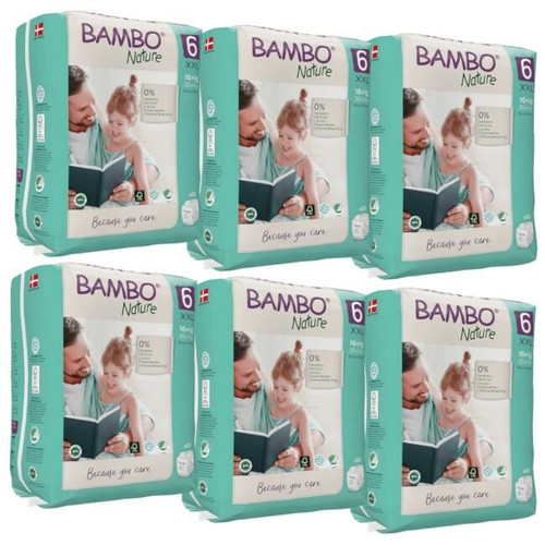 Bambo Nature Nappies Pack Size 6 XXL +16Kg (6x20) 120 pcs