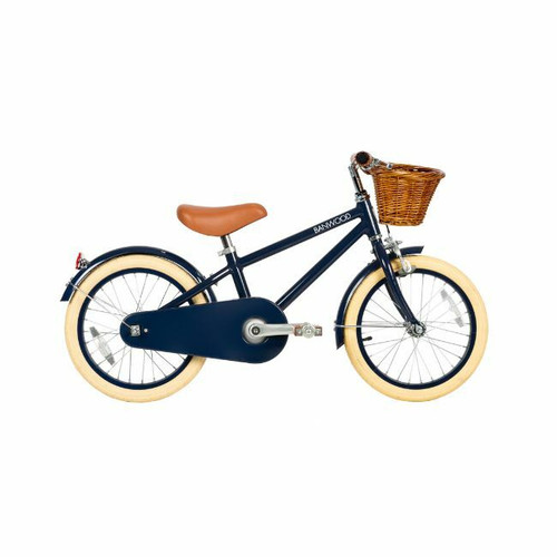 Banwood Bicicleta Clássica Azul Marinho +4 Anos bw-cl2-navy Banwood Classic Bike Navy Blue +4Y bw-cl2-navy