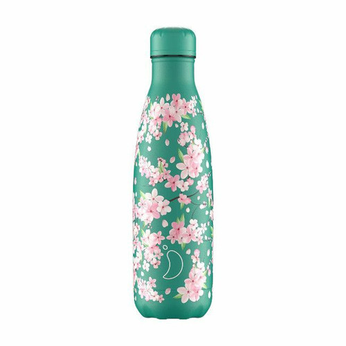 CHILLY'S Garrafa Isotérmica Floral Cherry Blossoms 500ml B500FLCBL CHILLY'S Floral Cherry Blossoms Insulated Bottle 500ml B500FLCBL