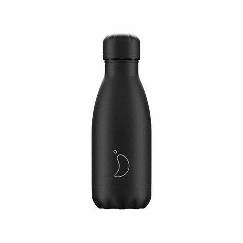 CHILLY'S Mono All Black Insulated Bottle 260ml B260MOABL