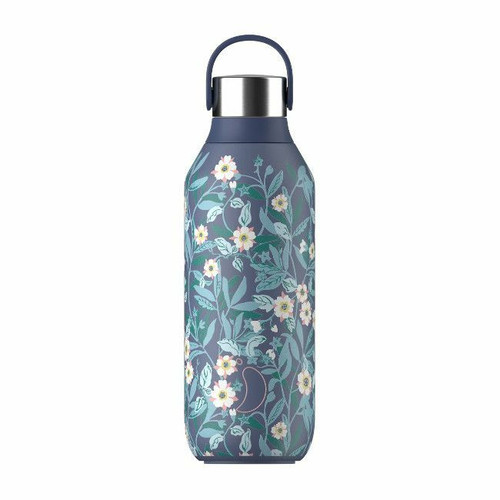 CHILLY'S S2 Brighton Blossom Whale Blue Insulated Bottle 500ml B500S2LIBBBWH