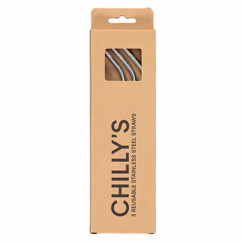 CHILLY'S Pack of 3 Reusable Straws CBSTRAW