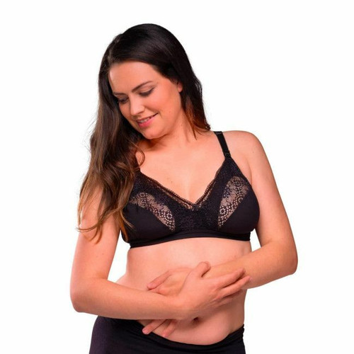 Carriwell Soft Lace Nursing Bra Black M 2111