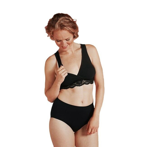Carriwell Sutiã de Maternidade e Amamentação Cruzado Preto S 2510 Carriwell Crossover Maternity & Nursing Bra Black S 2510