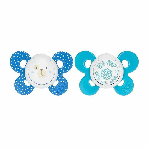 Chicco 2 Physio Comfort Soothers Dog & Dandelion Blue 6-16M
