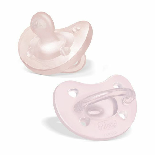 Chicco 2 Physio Soft Silicone Soothers Pink 2-6M