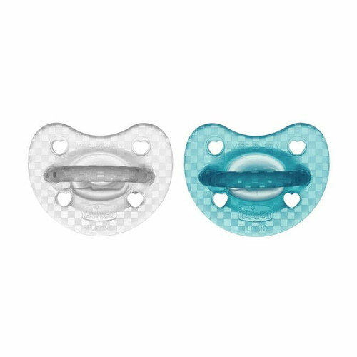 Chicco 2 PhysioForma Luxe Soothers Transparent/Blue 16-36M
