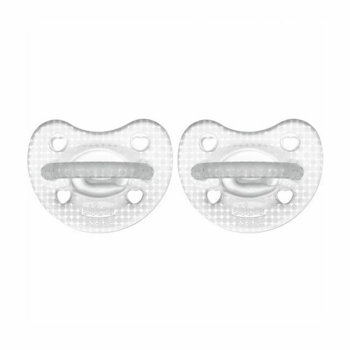 Chicco 2 PhysioForma Soft Crystal Silicone Soothers Transparent 2-6M