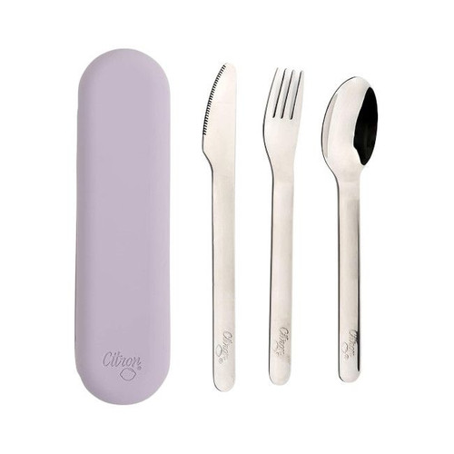 Citron Cutlery Set with Case Purple 4407383