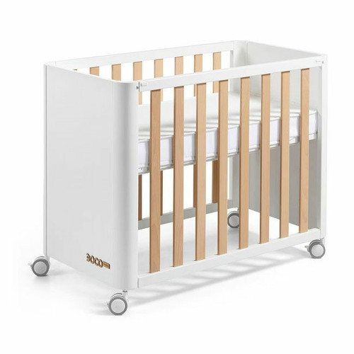 Cotinfant White/Natural Doco Sleeping Style Crib 90x50 VMIDOCSBLNA