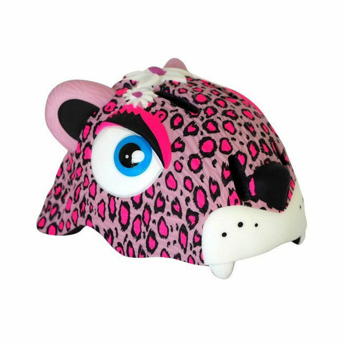 Crazy Safety Capacete de Criança 49-55cm Leopardo Rosa 100301-01-01 Crazy Safety Pink Leopard Kids Helmet 49-55cm 100301-01-01