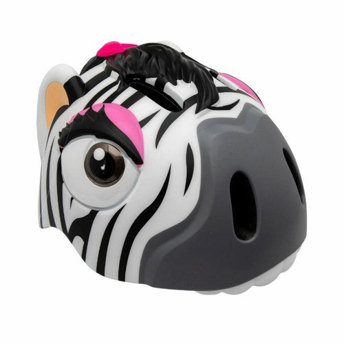 Crazy Safety Capacete de Criança 49-55cm Zebra Preto/Branco 100901-01-01 Crazy Safety Black/White Zebra Kids Helmet 49-55cm 100901-01-01