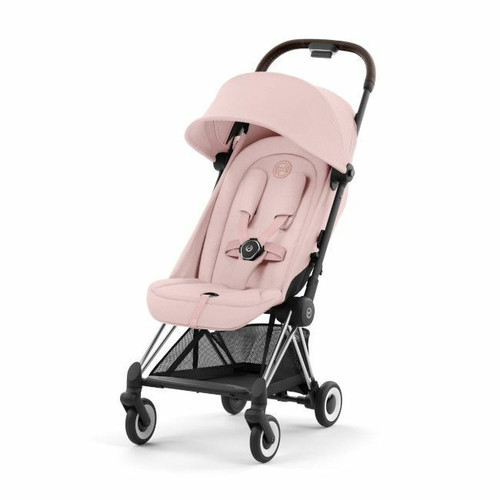 Cybex Carrinho COYA Chrome Brown Peach Pink Cybex Coya Pushchair Chrome Brown Peach Pink