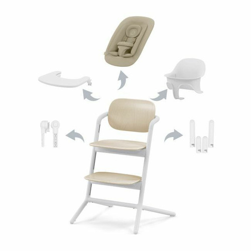 Cybex Conjunto LEMO NG 4 em 1 Sand White Cybex Lemo NG 4-in-1 Set Sand White