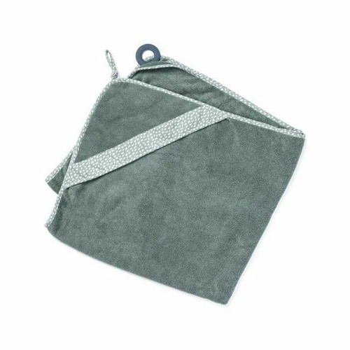 Doomoo Toalha de Banho com Anel de Dentição Dry'n Play Green 5DP02 Doomoo Dry’n Play Bath Towel with Teething Ring Green 5DP02