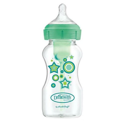 Dr. Brown's Options+ Wide-Neck Baby Bottle 270 ml Green Stars 204900.0