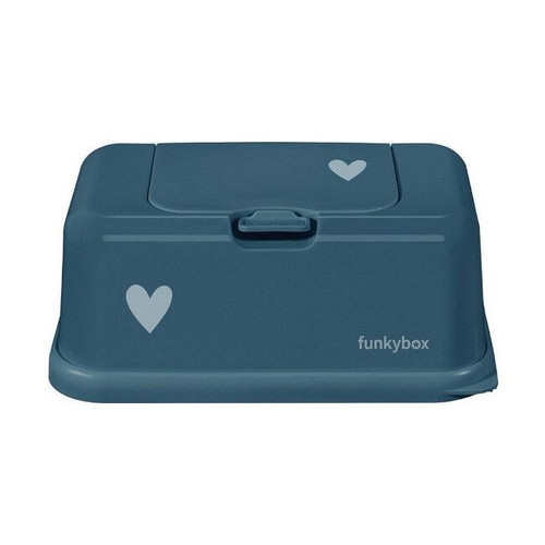 FunkyBox Wipes Box Blue Heart FB38