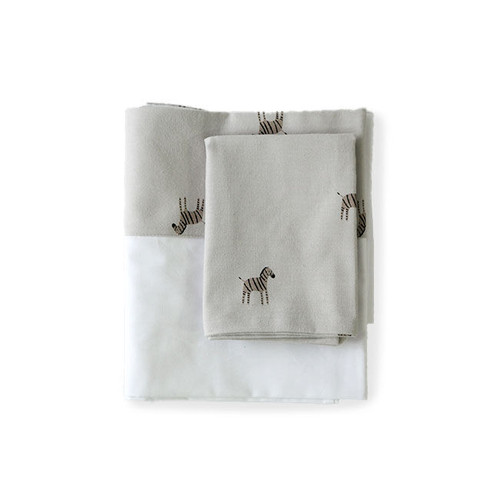 Gloop 3-Piece Sheet Set 70x140 Zebra GOCL051