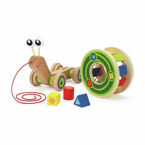 Hape Pull-Along Shape Sorter Snail +12M E0349