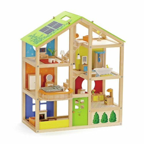Hape Furnished Wooden Dollhouse +3 Years E3401