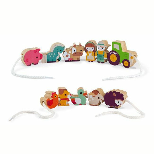 Janod 11 Peças em Madeira da Quinta +2 Anos J05315 Janod 11 Wooden Farm Pieces +2 Years J05315