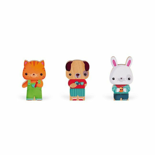 Janod 3 Wooden Magnetic Pets +18M J08059
