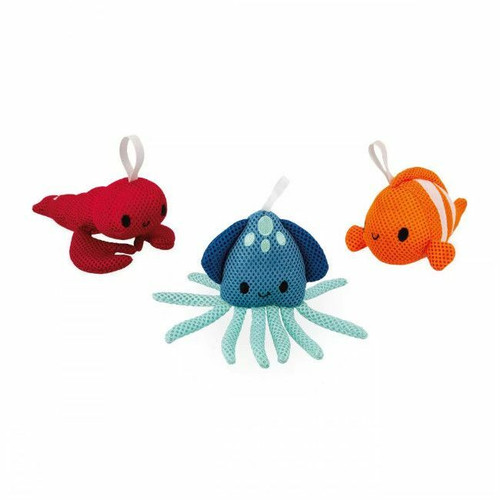 Janod 3 Bath Sponges Sea Animals +10M J04731