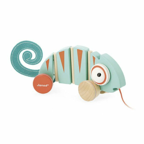 Janod Camaleão de Cordel Tropik +12M J08264 Janod Tropik Pull-Along Chameleon +12M J08264